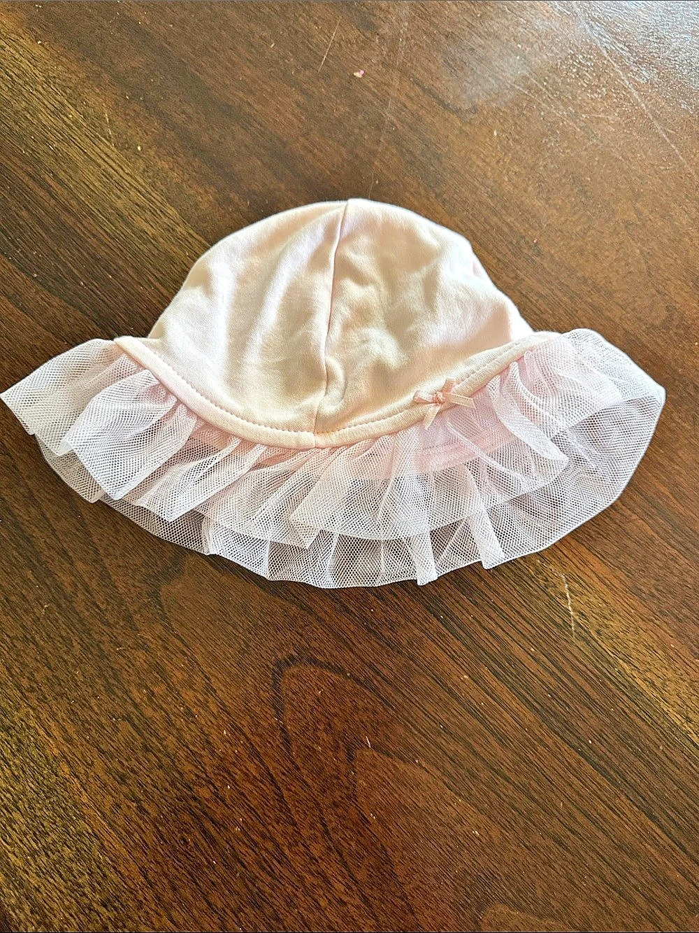 Little Me Baby Pink Ruffle Sun Hat 9M